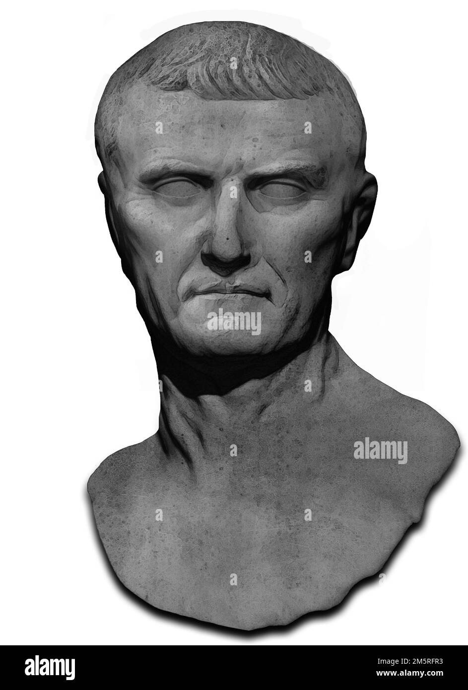 Marcus Licinius Crassus Roman général & Statesman Statue buste Sculpture Banque D'Images