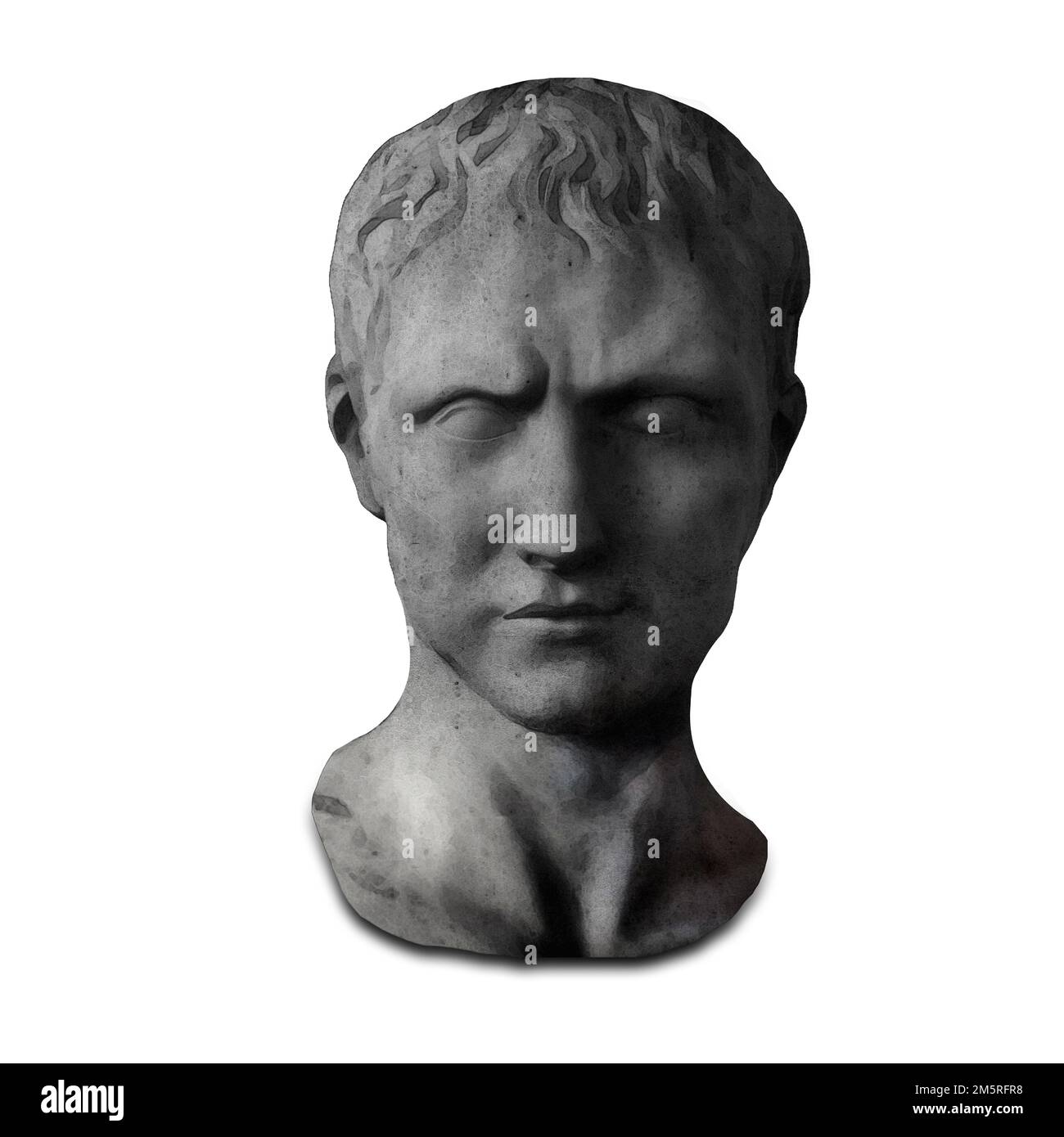 Jeune Gaius Julius Caesar romain général et homme d'État Statue buste Sculpture Banque D'Images