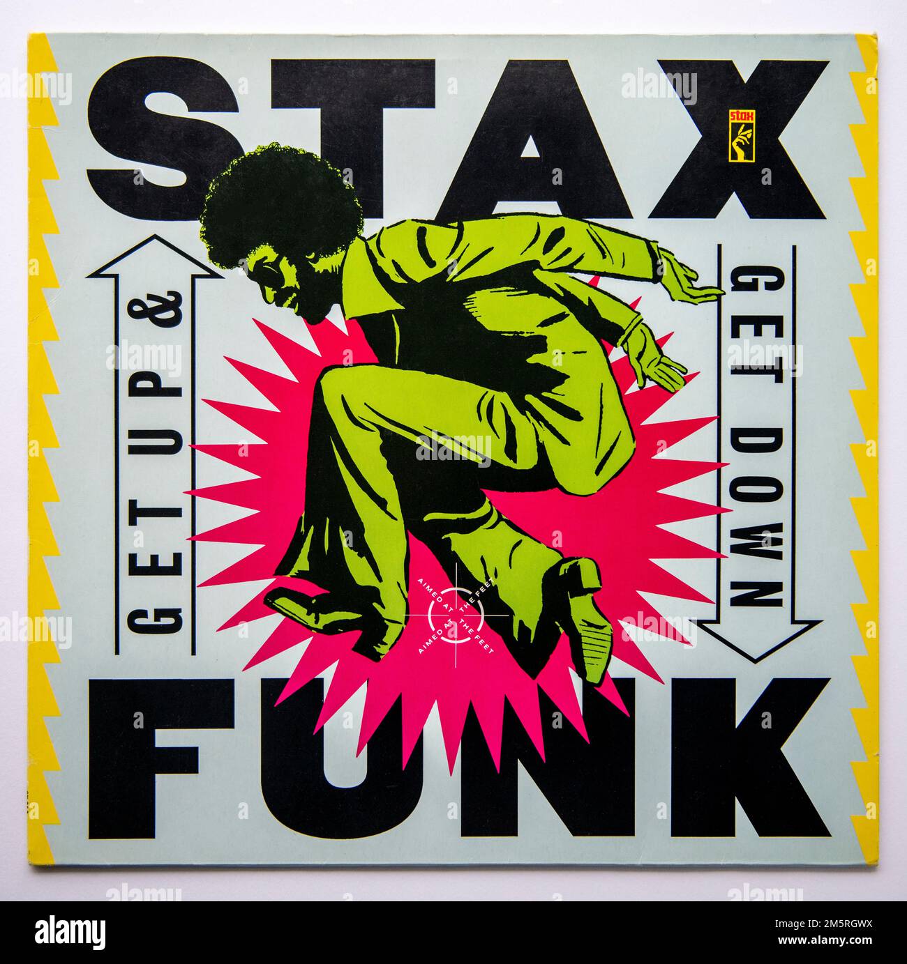 Couverture LP de l'album de compilation Get Up and Get Down de Stax Funk, sorti en 1989 Banque D'Images