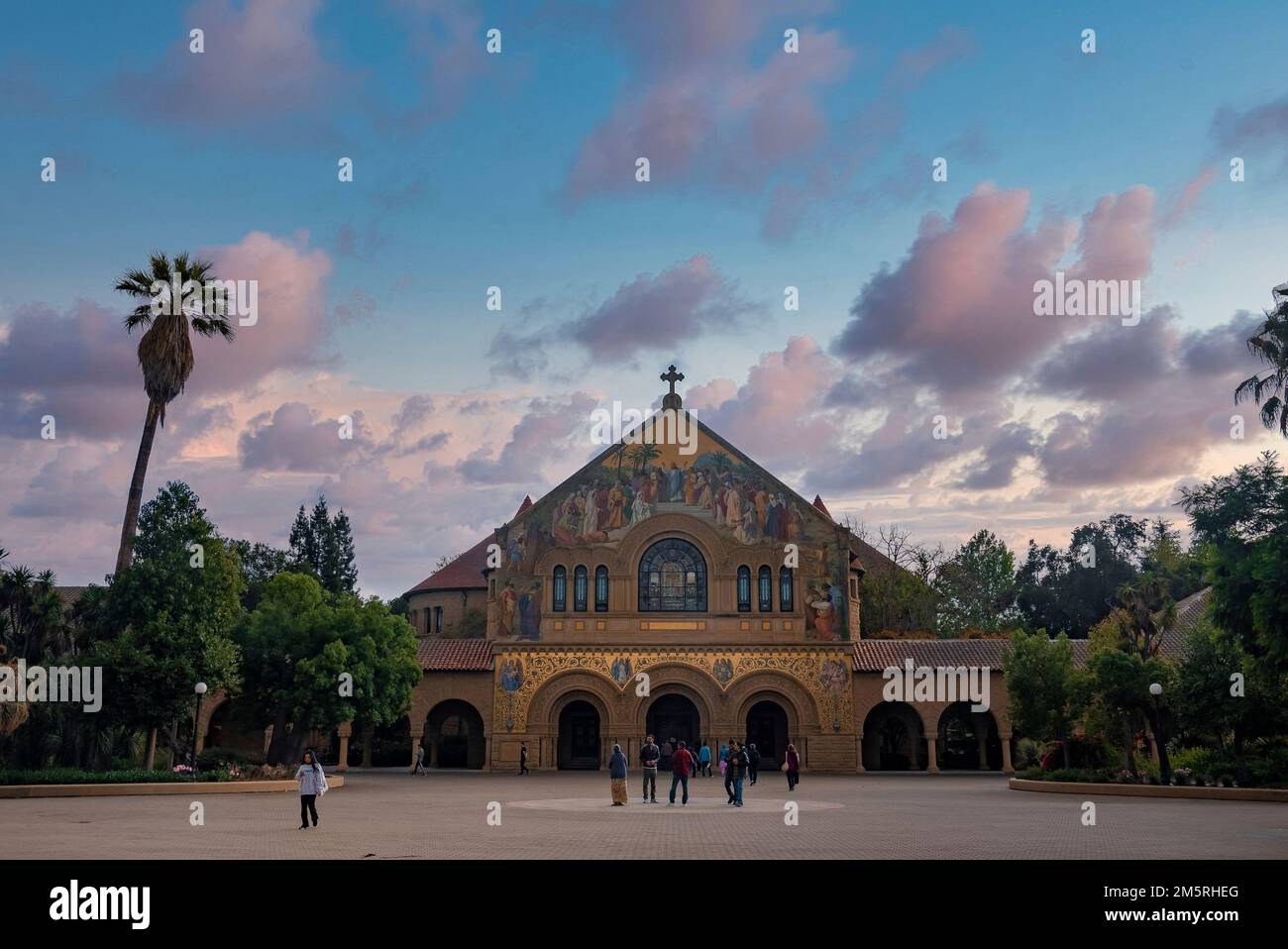Extérieur de l'église Stanford Memorial Church, campus de l'université de Stanford Banque D'Images Extérieur de l'église Stanford Memorial Church, campus de l'université de Stanford Banque D'Images