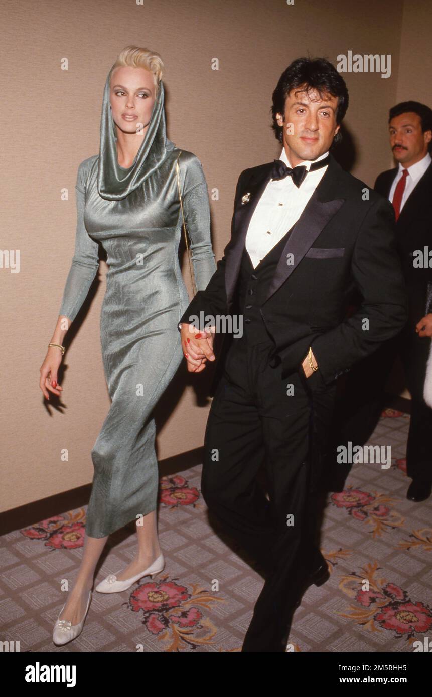 Sylvester Stallone et Brigitte Nielsen 1986 crédit Ralph Dominguez(01)
