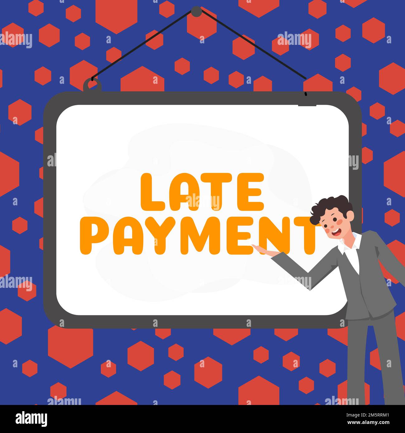 Écriture affichant le texte retard de paiement. Mot écrit sur le paiement effectué au prêteur après la date d'échéance Banque D'Images