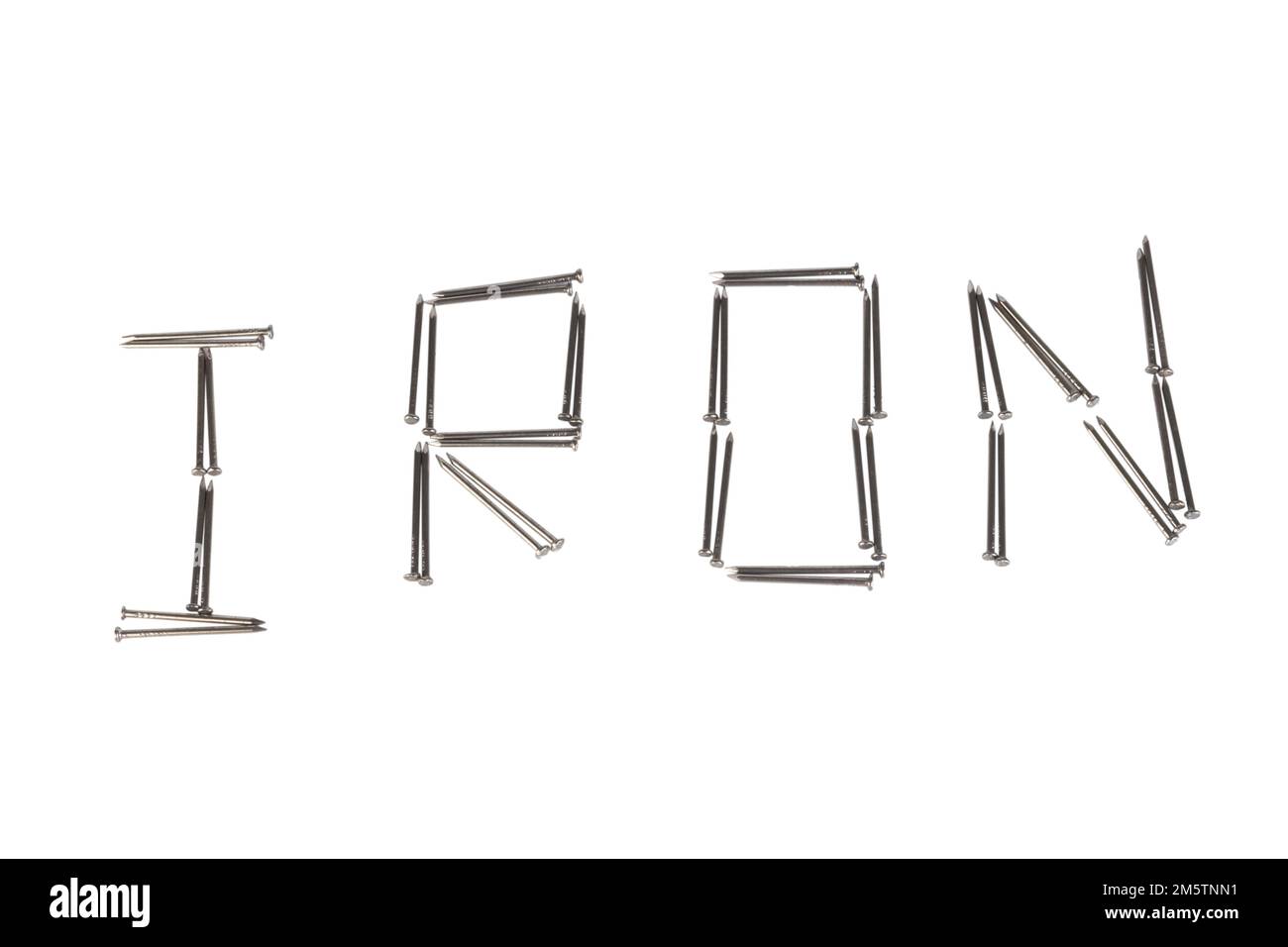 police d'ongle isolée sur fond blanc. Banque D'Images