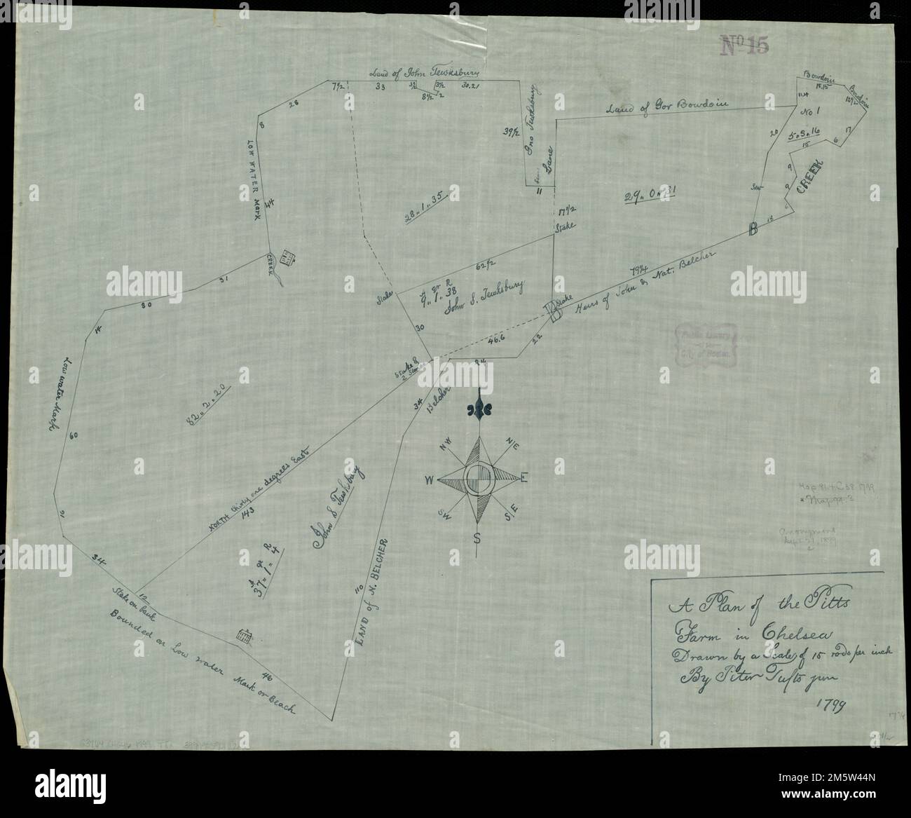 Un plan de la ferme Pitts à Chelsea , Massachusetts , Suffolk ,comté , Chelsea Banque D'Images