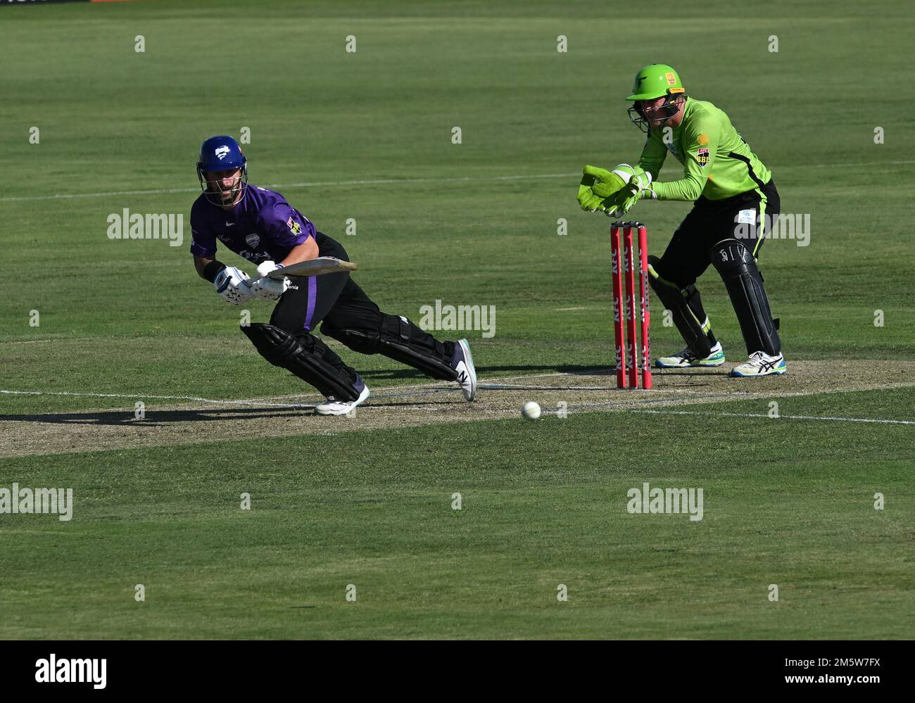 ALBURY, NOUVELLE-GALLES DU SUD, AUSTRALIE. 31 décembre 2022. Big Bash League, Sydney Thunder v Hobart Hurricanes, au terrain de sport de Lavington. Credit Karl Phillipson/Alamy Live News Banque D'Images