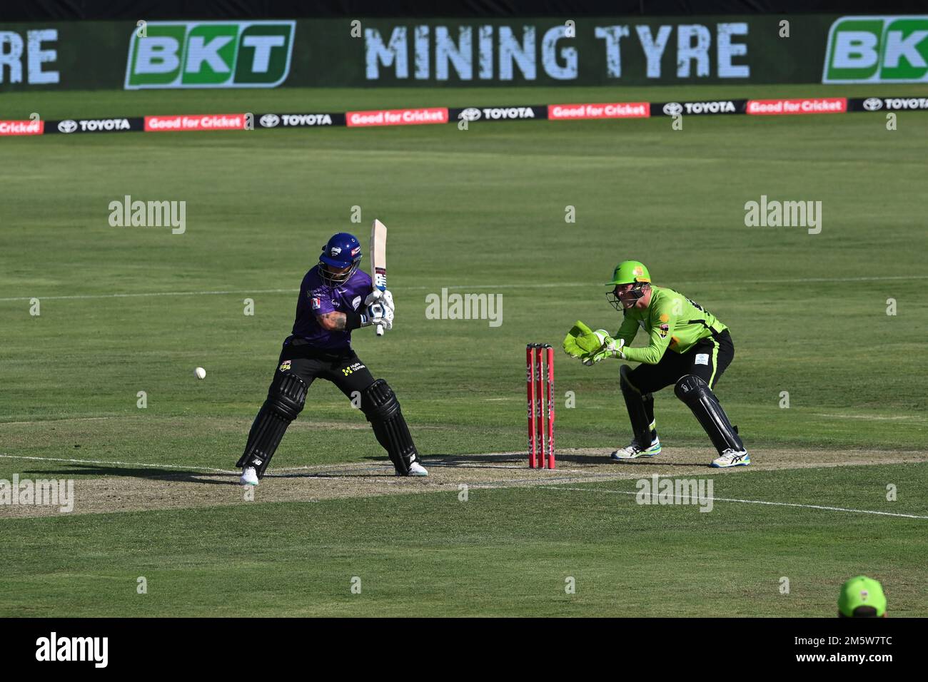 ALBURY, NOUVELLE-GALLES DU SUD, AUSTRALIE. 31 décembre 2022. Big Bash League, Sydney Thunder v Hobart Hurricanes, au terrain de sport de Lavington. Credit Karl Phillipson/Alamy Live News Banque D'Images