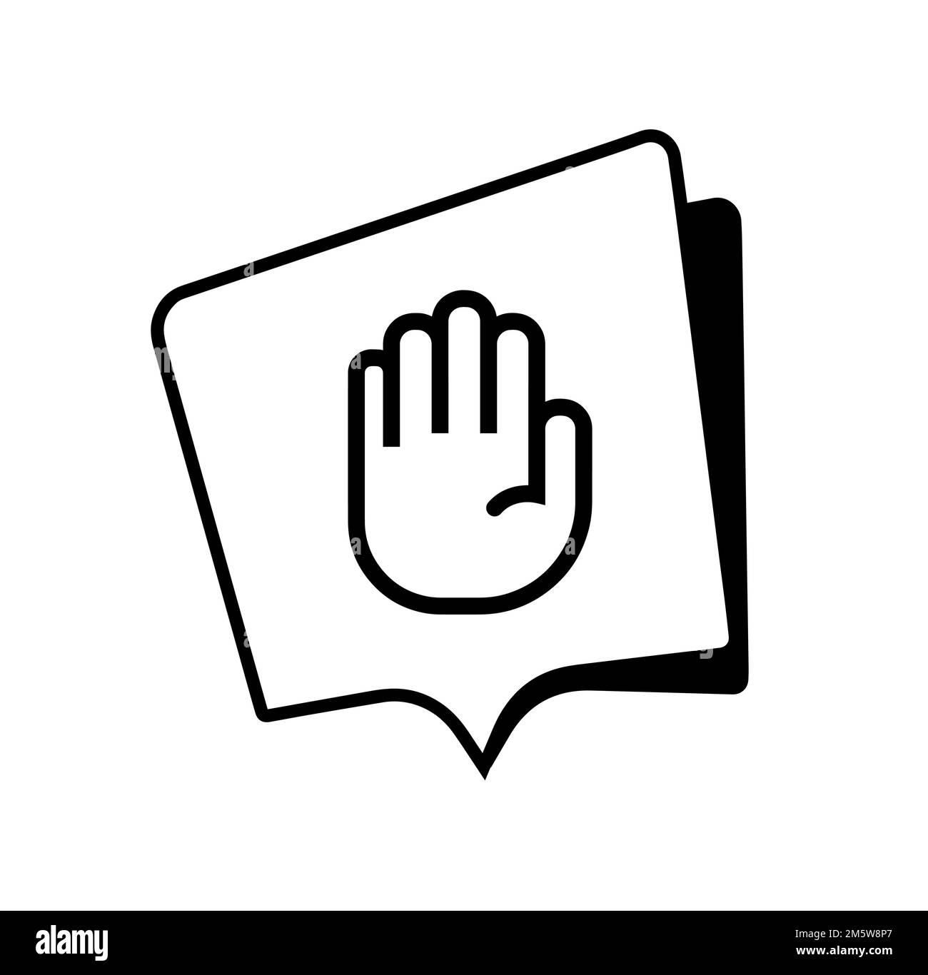 stop sur fond blanc. Icône vecteur. Illustration de Vecteur