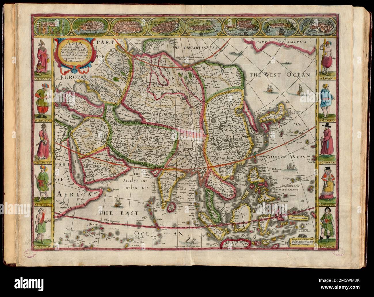 Asie : avec les îles adioyning décrites, l'atre du peuple, et les villes d'importance, toutes nouvellement augmentées. Grugeage illustré par illustration. Méridien d'origine : [Ferro]. Texte sur verso intitulé la description de l'Asie; p. 3-4; signature de l'imprimeur B. cartes de la ville en bordure supérieure: Candy -- Goa -- Damas -- Ierusalem -- Ormus -- Bantam -- Aden -- Macao. Comprend Ill. des autochtones aux frontières gauche et droite. Dans la perspective de l'auteur des plus célèbres parties du monde (Londres, 1662). Le catalogage, la conservation et la numérisation ont été rendus possibles en partie par la Fondation nationale pour l'Humaniti Banque D'Images
