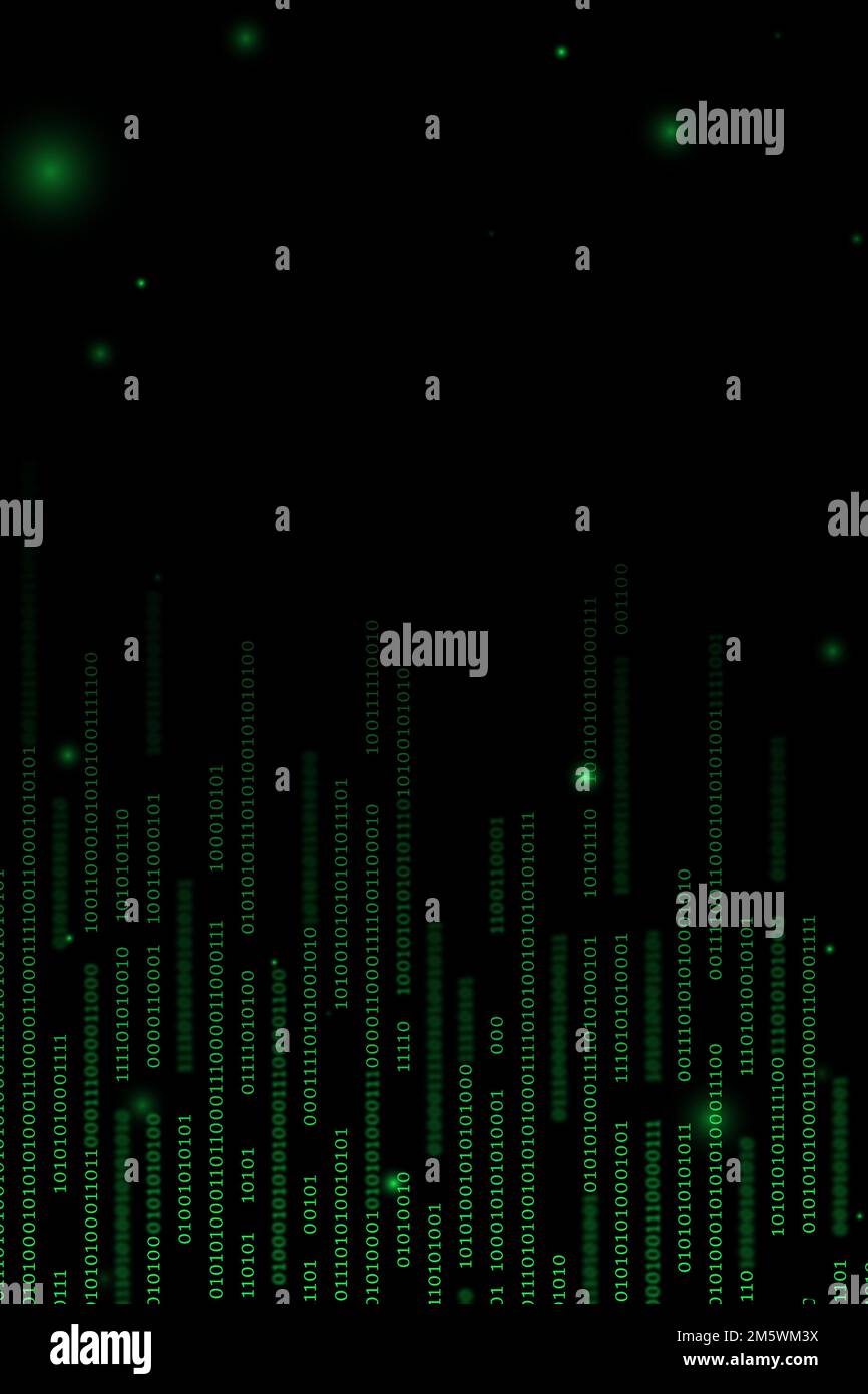 Flux de vecteur de conception de code binaire Illustration de Vecteur