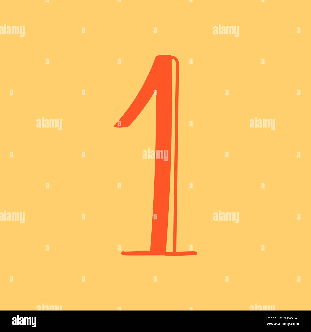 Typographie vectorielle numéro 1 Illustration de Vecteur