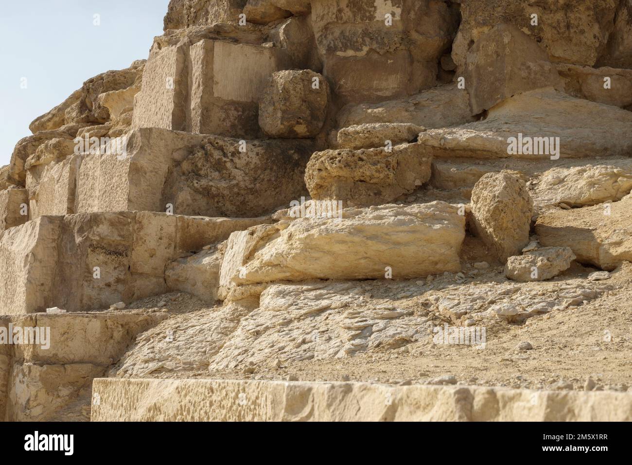 Pyramides de Gizeh sur le plateau de Gizeh, le Caire, Égypte Banque D'Images