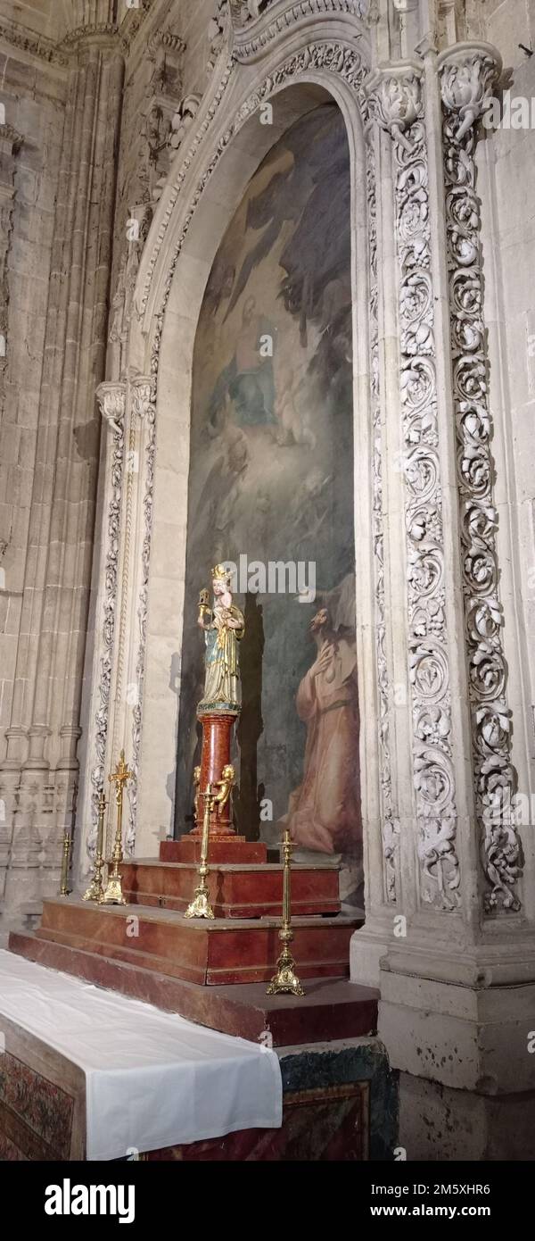 La Catedral Nueva de Salamanca ou Nouvelle cathédrale de Salamanque placé sous l'invocation de l'Assomption de la Vierge, est, avec l'ancienne Cathédrale Banque D'Images