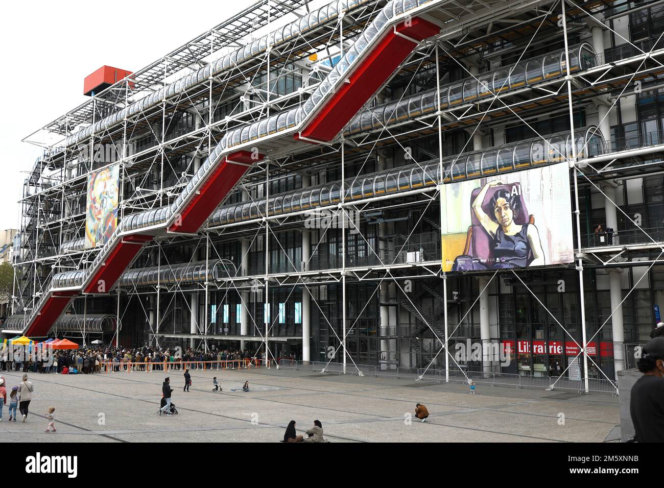 Paris, France - 24 octobre 2022 : l'extérieur du Centre Georges Pompidou à Paris. Banque D'Images