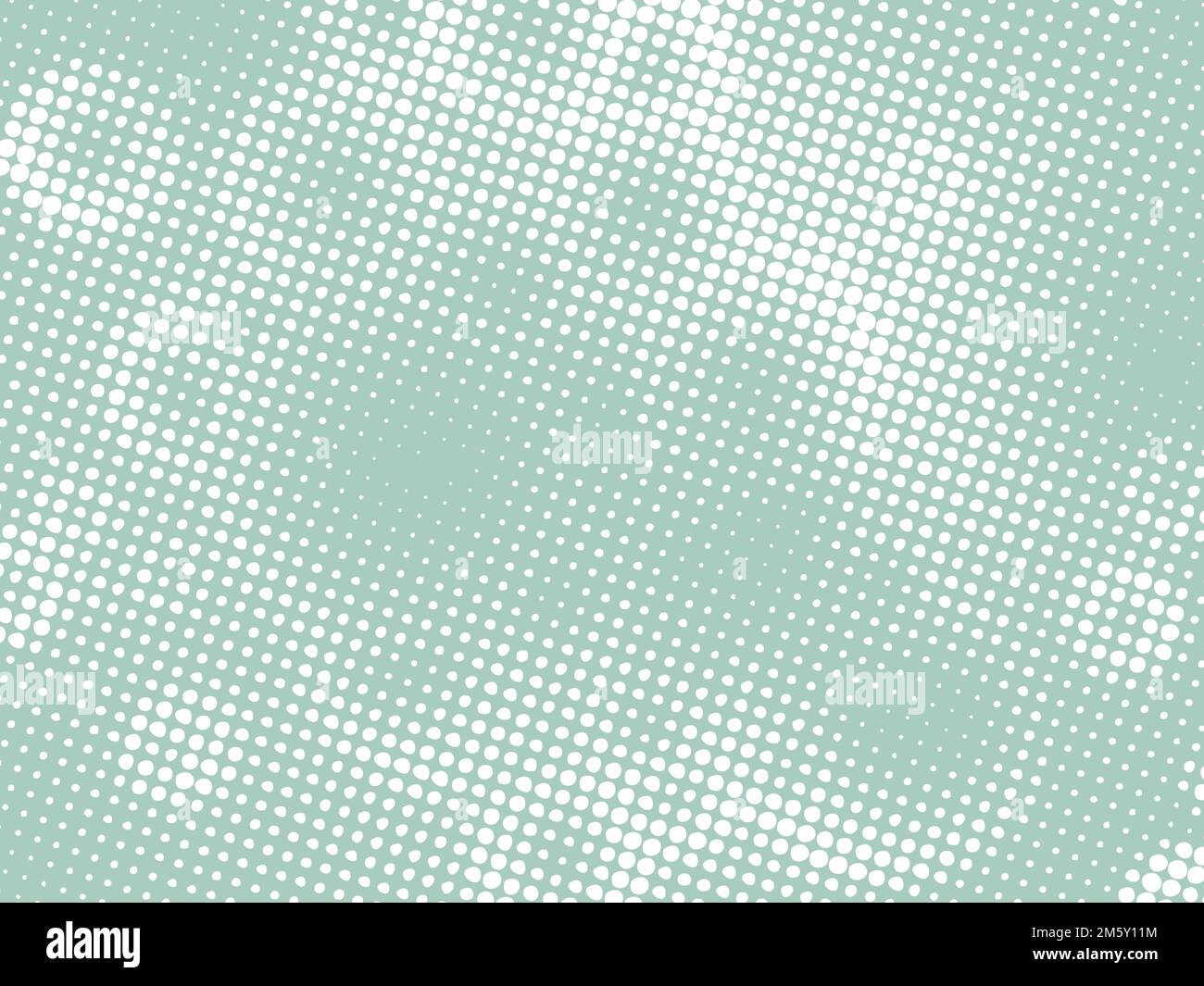 Points blancs sur fond bleu. Décor pop art pastel. Texture à pois fantaisie. Motif à pois avec illusion optique. Illustration Raster Banque D'Images