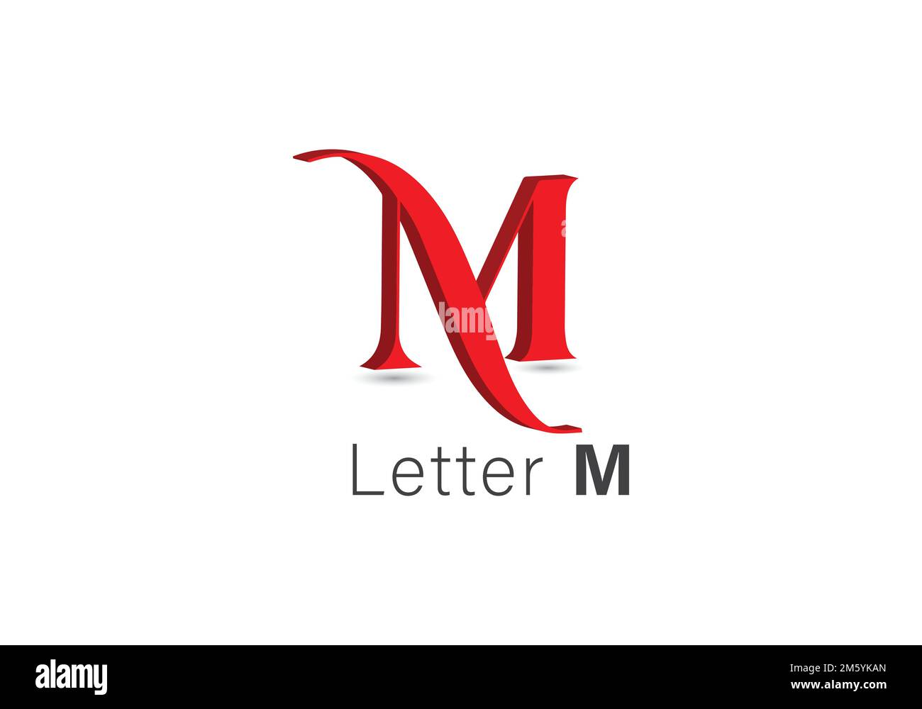 Modèle de conception du logo lettre M moderne. Logo lettre M Line. Symbole de monogramme monochrome minimal créatif linéaire. Illustration de Vecteur