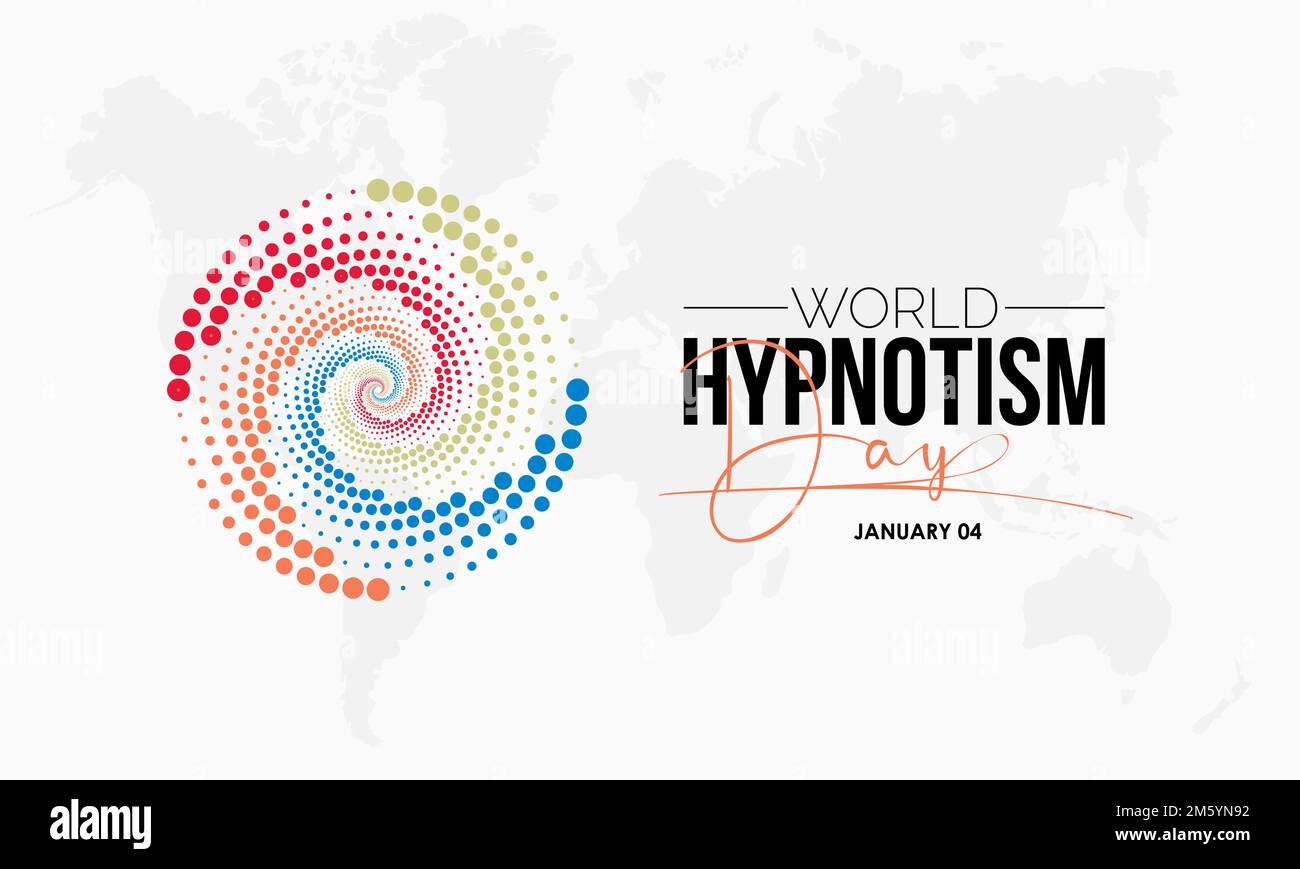 Illustration vectorielle conception concept de la Journée mondiale de l'hypnotisme observé sur 4 janvier Illustration de Vecteur