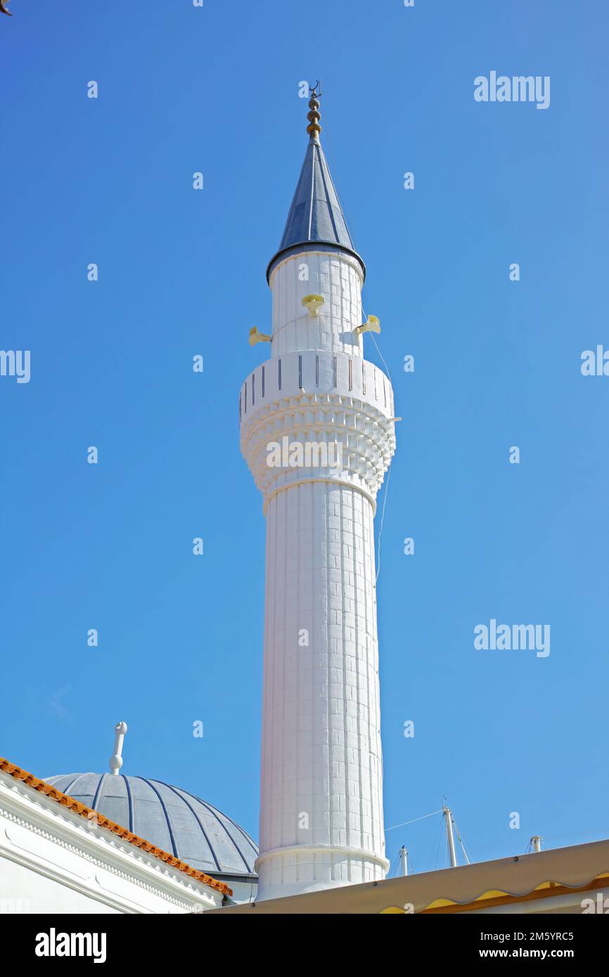 Un minaret i Bodrum, Turquie Banque D'Images