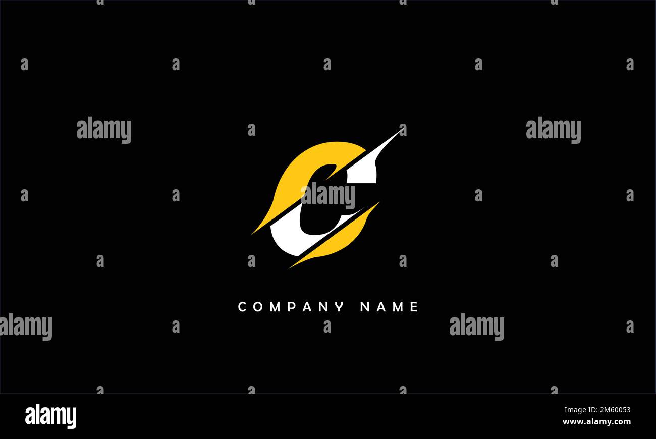 C lettres abstraites logo Monogramme Illustration de Vecteur