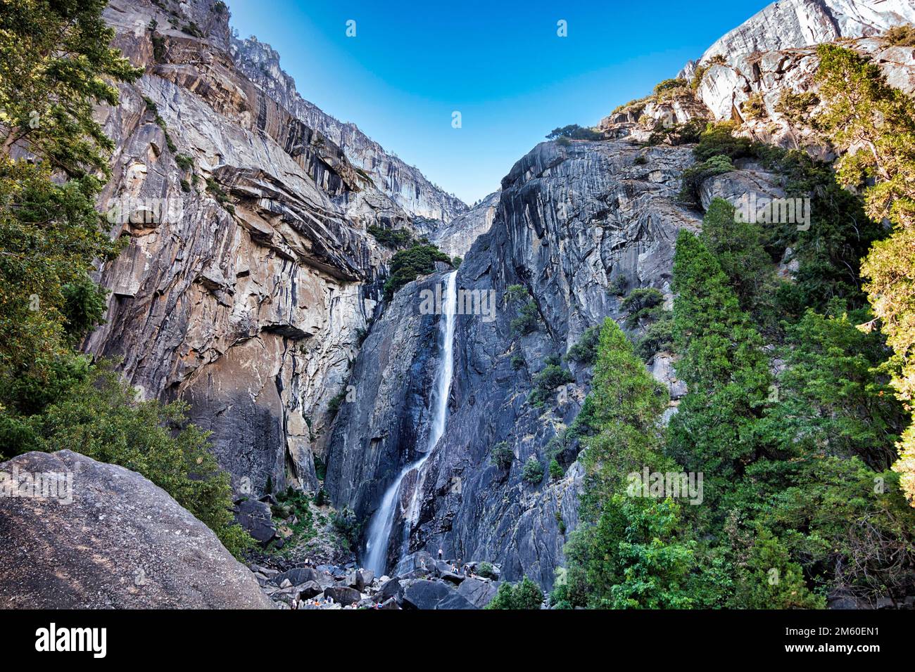 Yosemite Fall, Rock face, parc national de Yosemite, Californie, États-Unis Banque D'Images