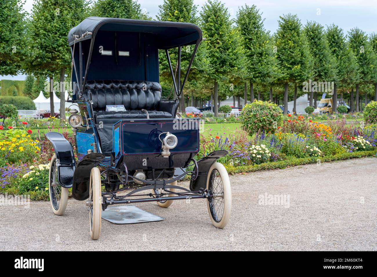 Cuiseur vapeur Vintage Grout, USA 1900, entraînement de vapeur, 1 cylindres, 6. 5 ch, 320 kg, 35 km h, Gala classique, Concours international dElegance, Schwetzingen Banque D'Images