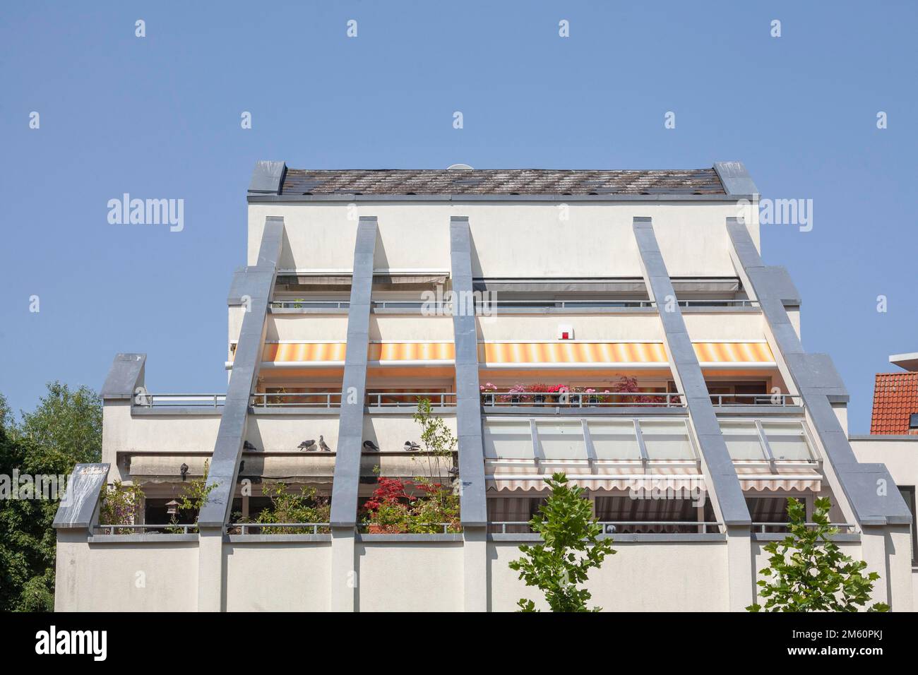 Maison terrasse, immeuble résidentiel, Kiel, Schleswig-Holstein, Allemagne Banque D'Images