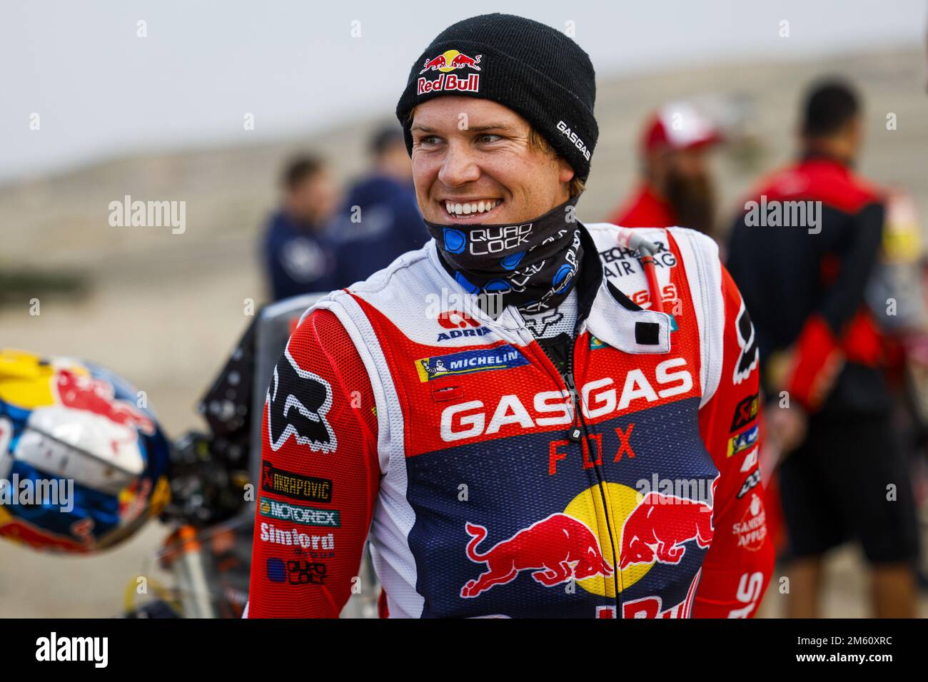 1 janvier 2023, Rome, Arabie Saoudite: SANDERS Daniel (aus), Red Bull  GasGas Factory Racing, GasGas, moto, FIM W2RC, portrait lors de la phase 1  du camp de Dakar 2023 Around Sea, sur