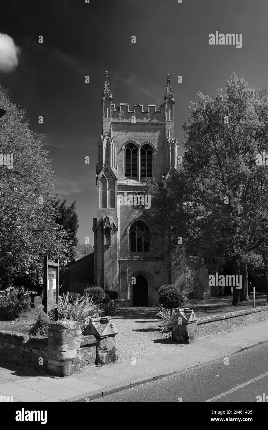L'église St Mary, la ville de Huntingdon Cambridgeshire, Angleterre, Royaume-Uni ; Banque D'Images