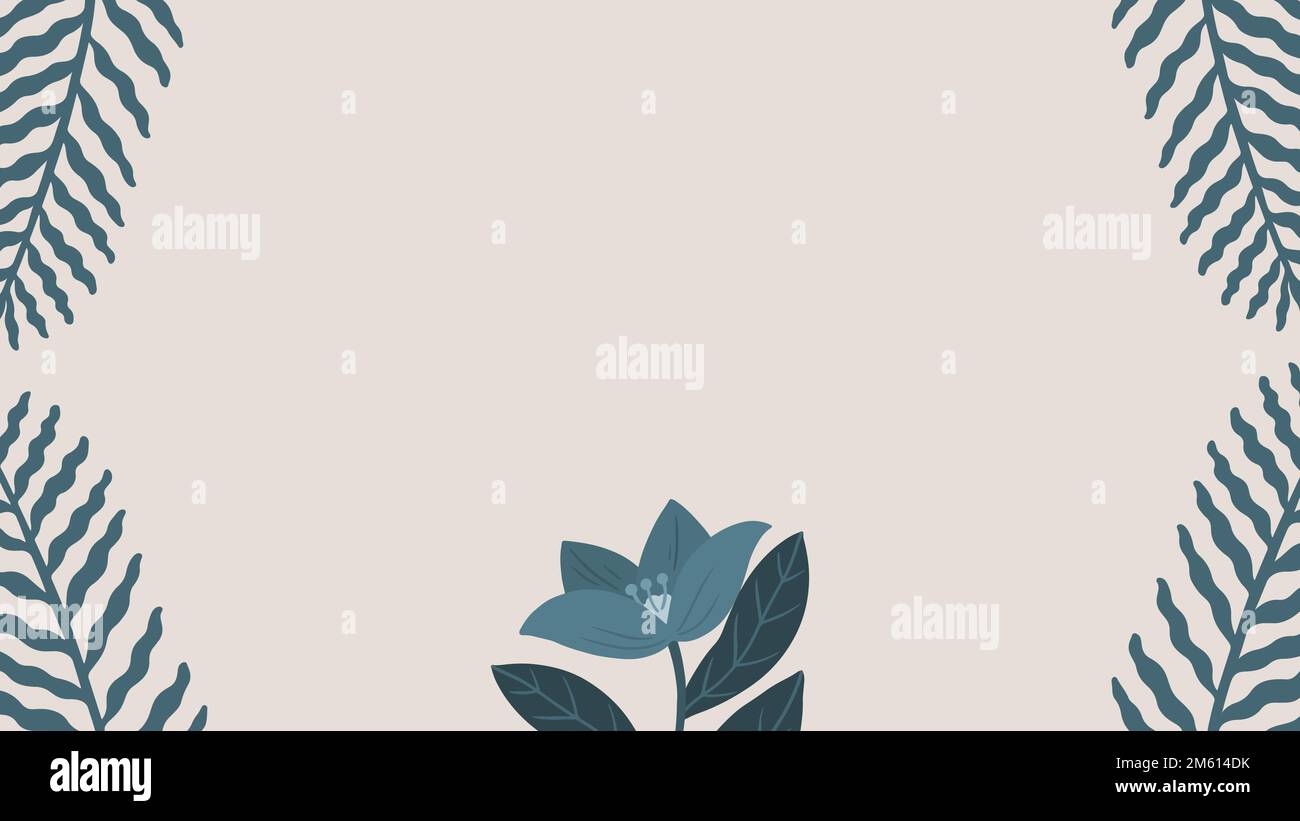 Fond d'écran mobile à motif floral bleu Illustration de Vecteur