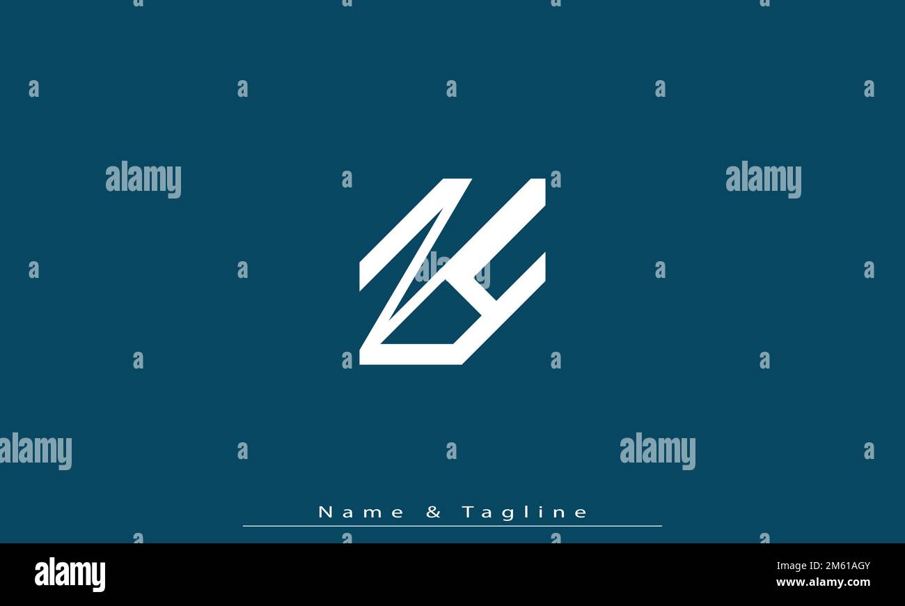 Lettres de l'alphabet initiales Monogram logo NY , YN Illustration de Vecteur
