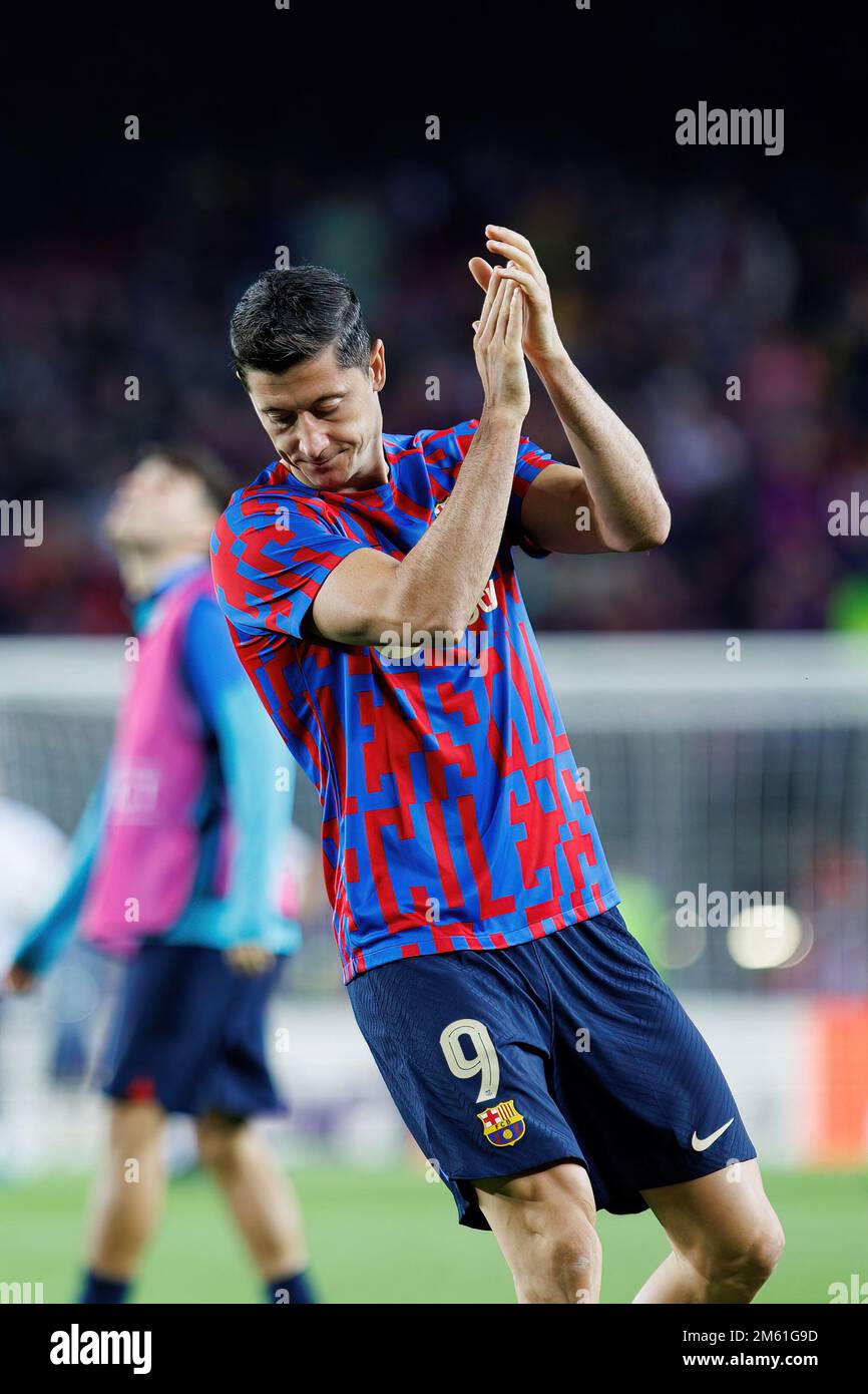 BARCELONE octobre 13 Lewandowski en action pendant le match de la Ligue des Champions entre