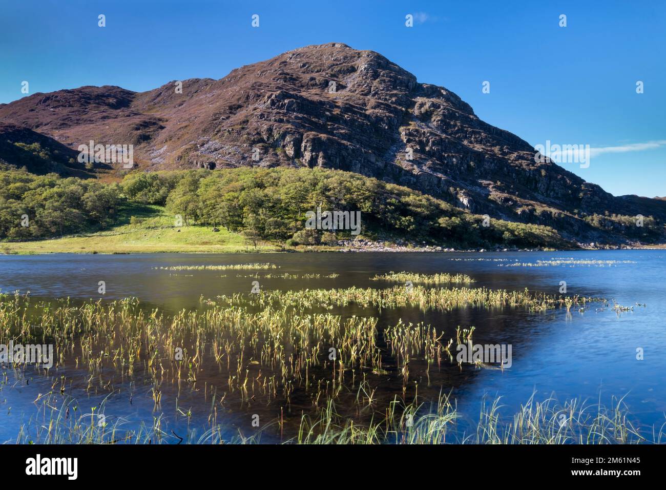 Llyn MCG Bychan et Carreg y Saeth, MCG Bychan, Rhinogydd, parc national de Snowdonia, pays de Galles du Nord, ROYAUME-UNI Banque D'Images