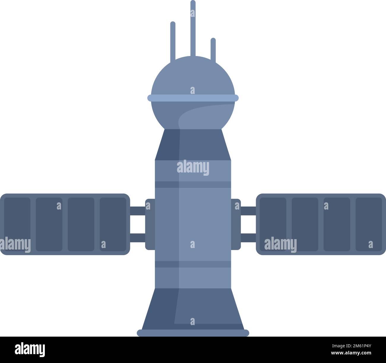 Icône de station spatiale terrestre vecteur plat. Vaisseau spatial ...