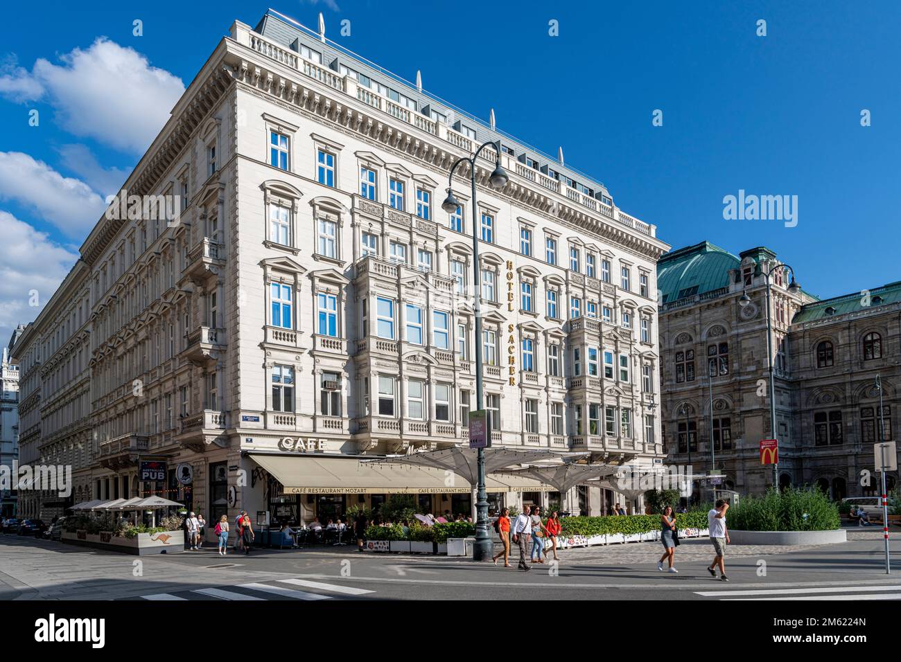 Café Mozart; hôtel Sacher; Vienne; Autriche Banque D'Images