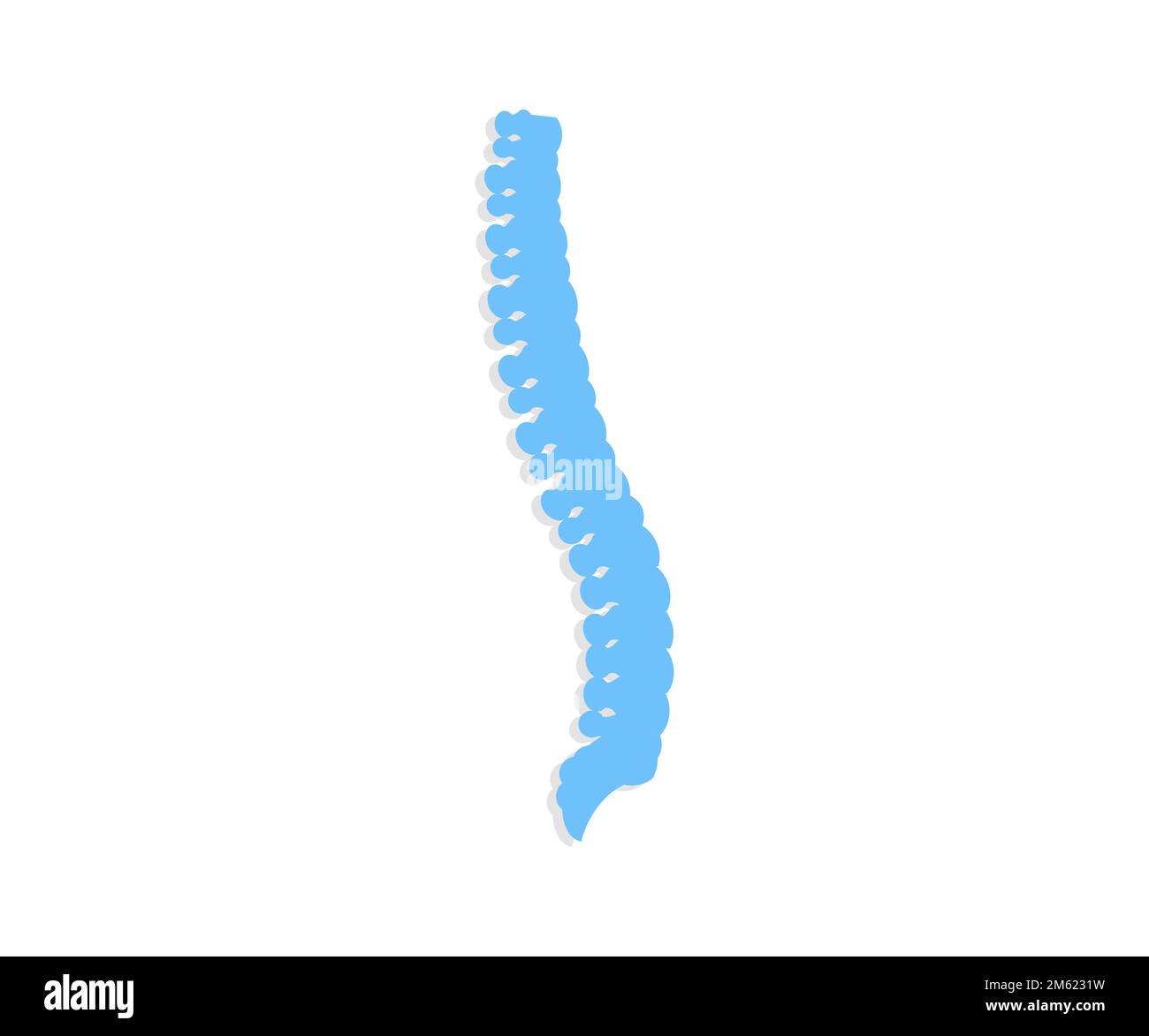 Colonne humaine simple icône logo design. Symbole de colonne vertébrale humaine pour la conception et l'illustration de vecteurs médicaux. Illustration de Vecteur