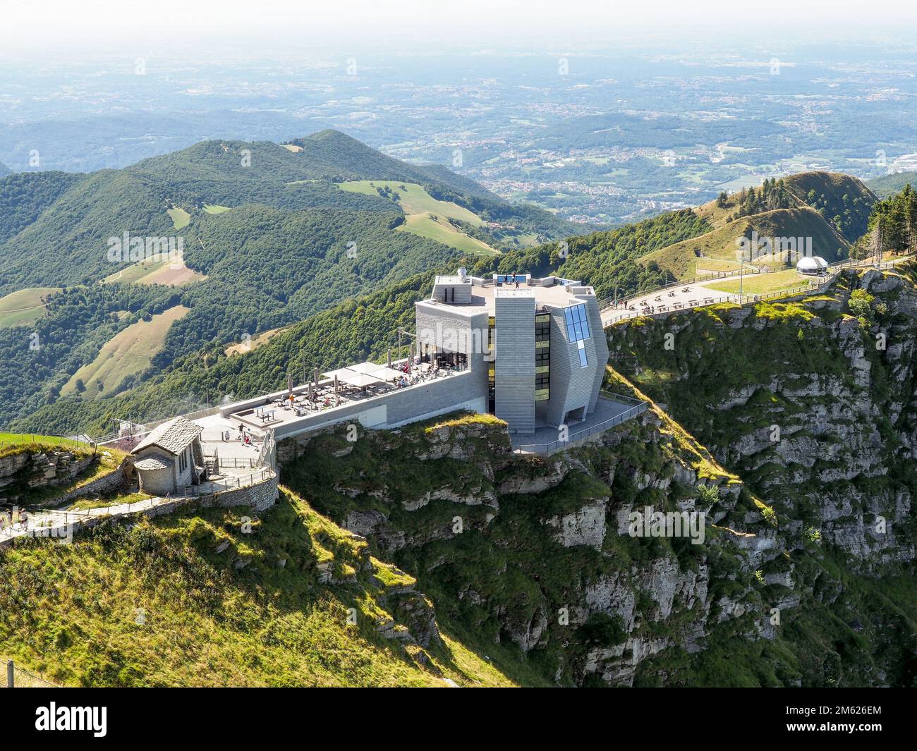 Monte Generoso, Suisse - 26 août 2018: Structure architecturale appelée "fleur de teint" Banque D'Images