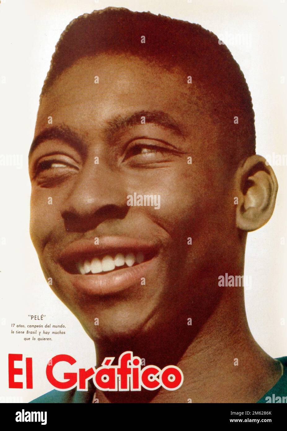 Couverture de magazine Pelé - El Grafico del 03 de Octubre de 1958 Banque D'Images