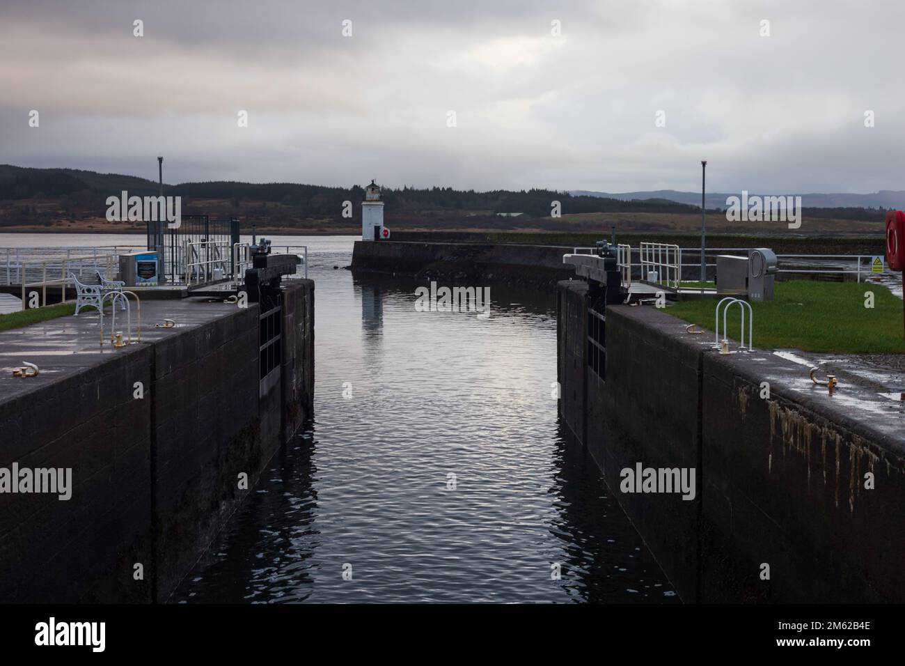 Où le canal de Crinan rencontre le Loch Fyne Banque D'Images