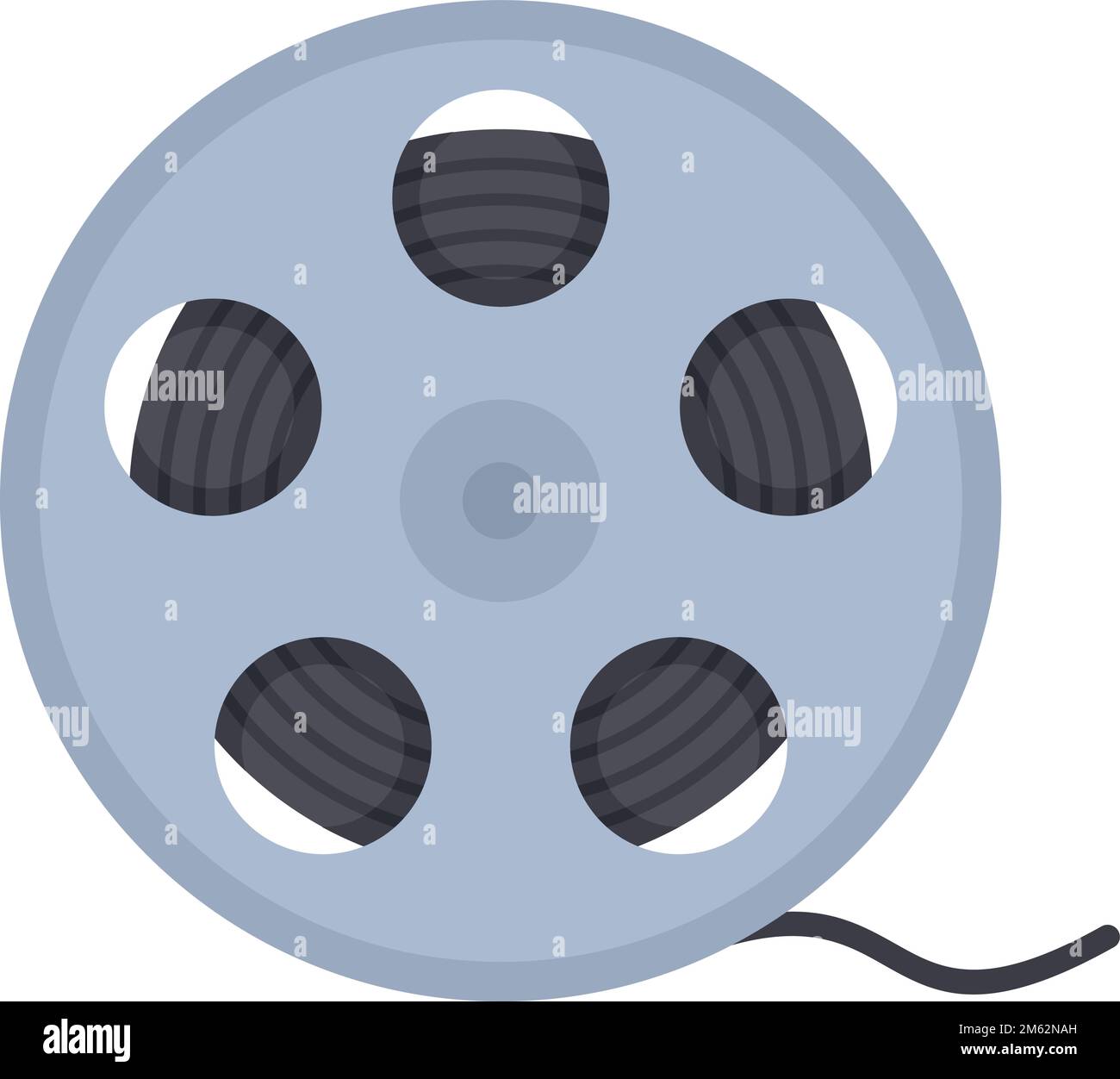 Vecteur plat de l'icône de bobine de film. Cinéma. Caméra vidéo isolée Illustration de Vecteur