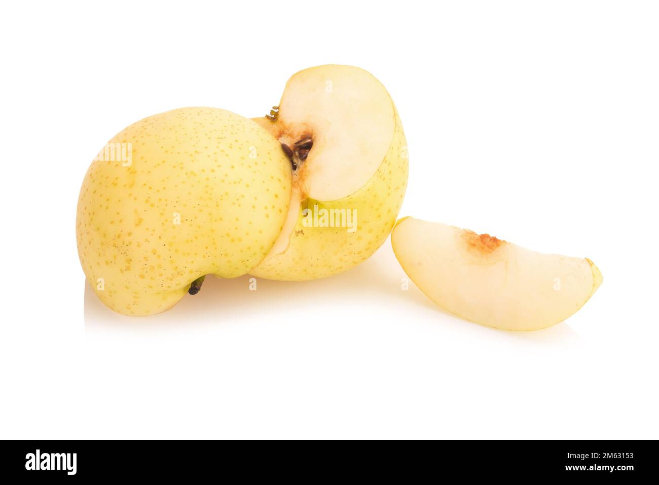 fruit de poire isolé sur fond blanc. Banque D'Images
