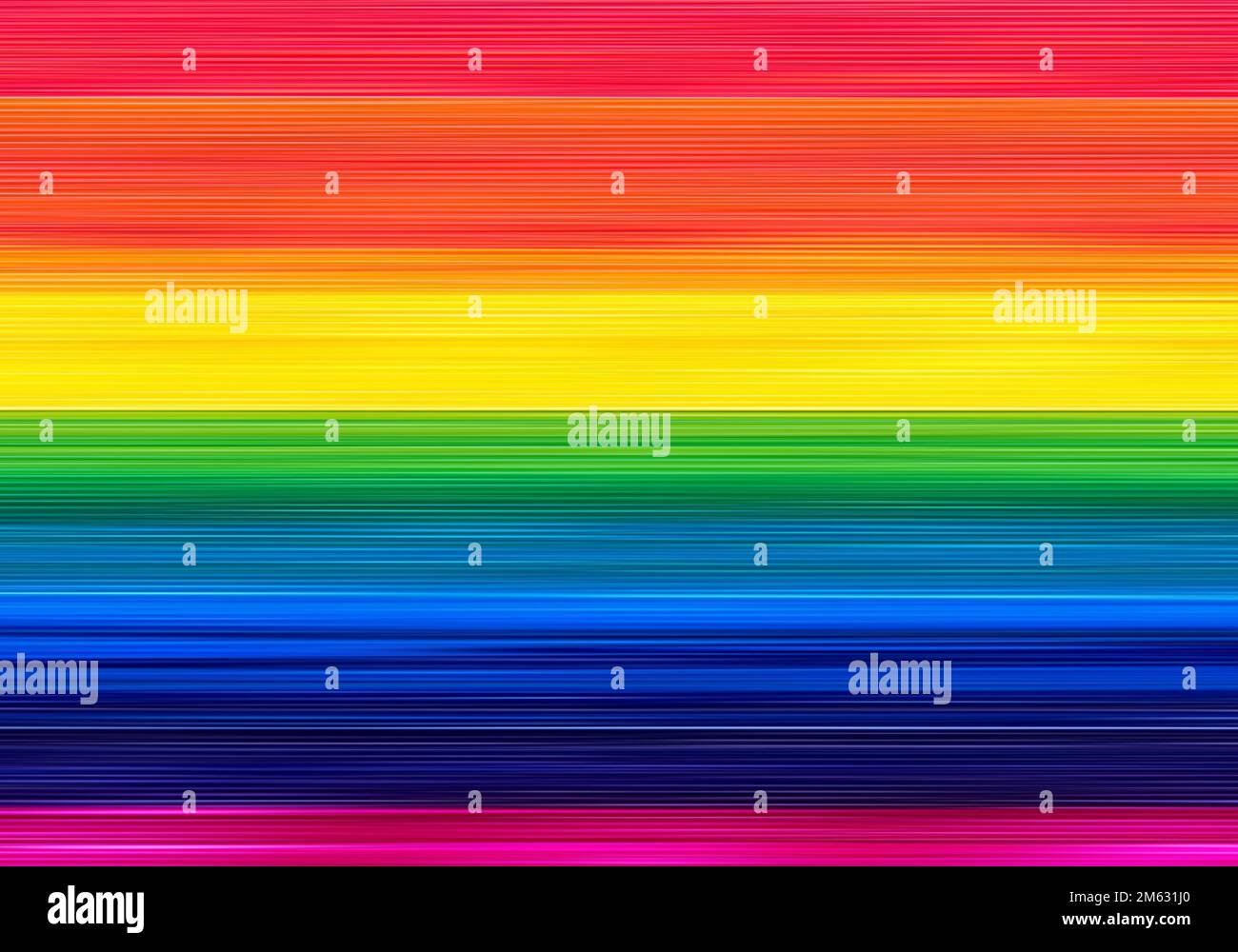 Motif dégradé de couleurs vives à rayures horizontales arc-en-ciel pour les arrière-plans. Mouvement flou. Illustration vectorielle. Illustration de Vecteur