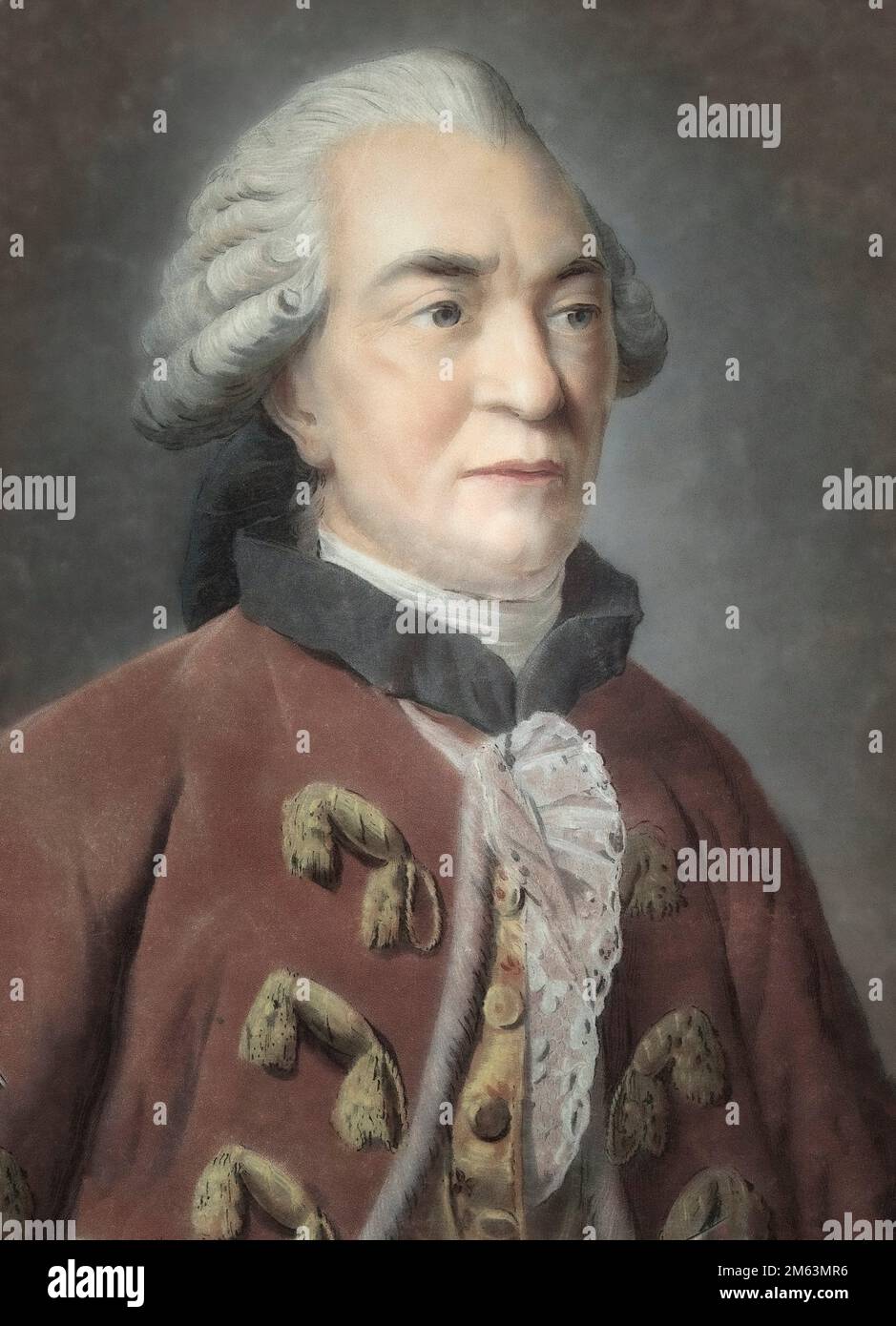 Georges-Louis Leclerc, Comte de Buffon, 1707 à 1788. Naturaliste, mathématicien, cosmologiste français et auteur du volume 36 Histoire naturelle, Banque D'Images