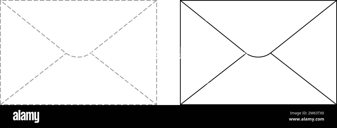 Tracé et couleur pour les enfants, vecteur d'enveloppe Illustration de Vecteur