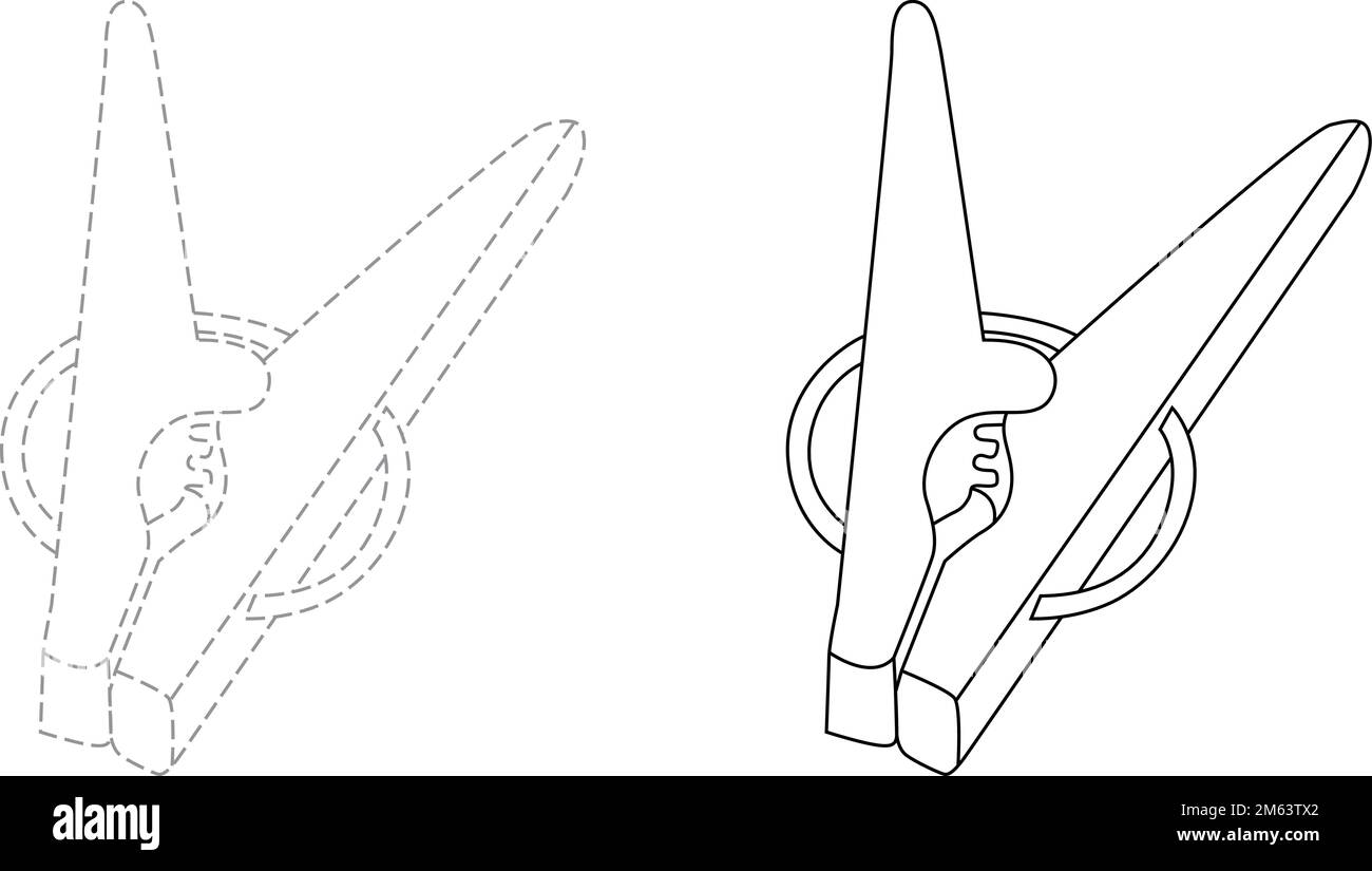 Trace et couleur pour enfants, vecteur de broche Illustration de Vecteur