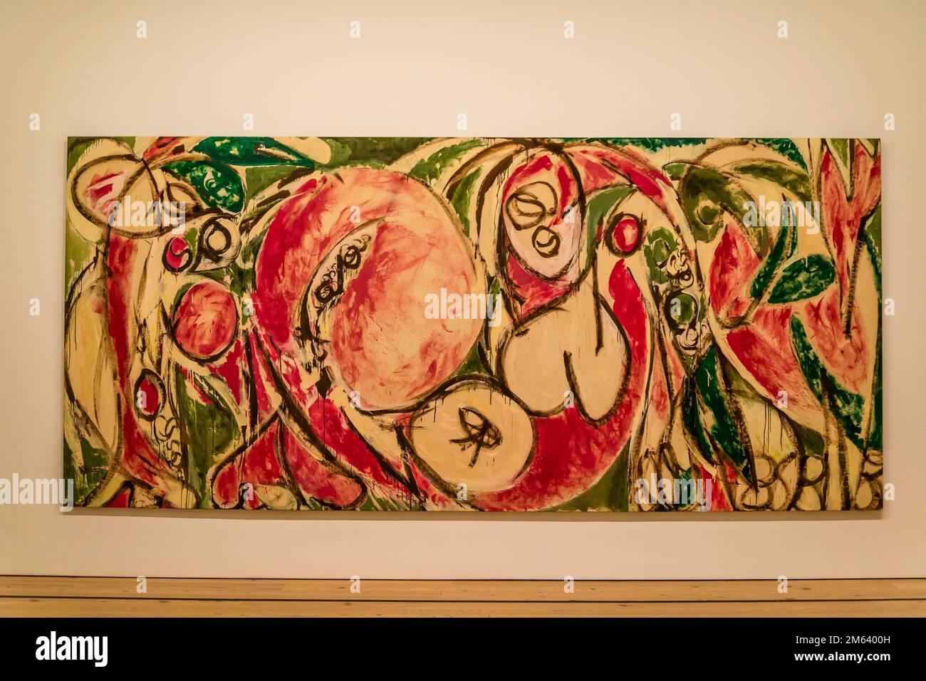 Lee Krasner painting the Seasons, 1957, Whitney Museum of American Art, mettant l'accent sur l'art américain des 20th et 21st siècles, New York City, États-Unis Banque D'Images