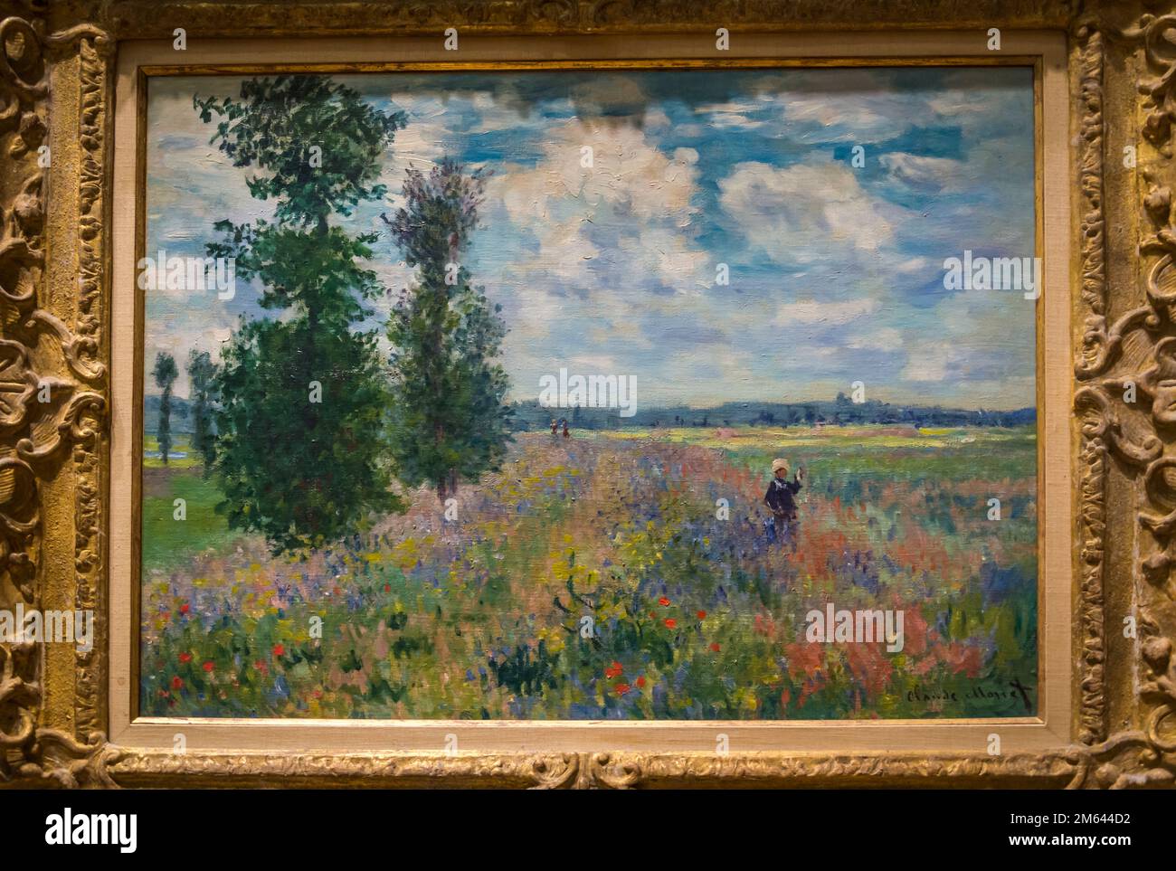 Claude Monet peinture champs de coquelicots près d'Argenteuil, 1875, galeries impressionnistes, Metropolitan Museum of Art, New York, Etats-Unis Banque D'Images