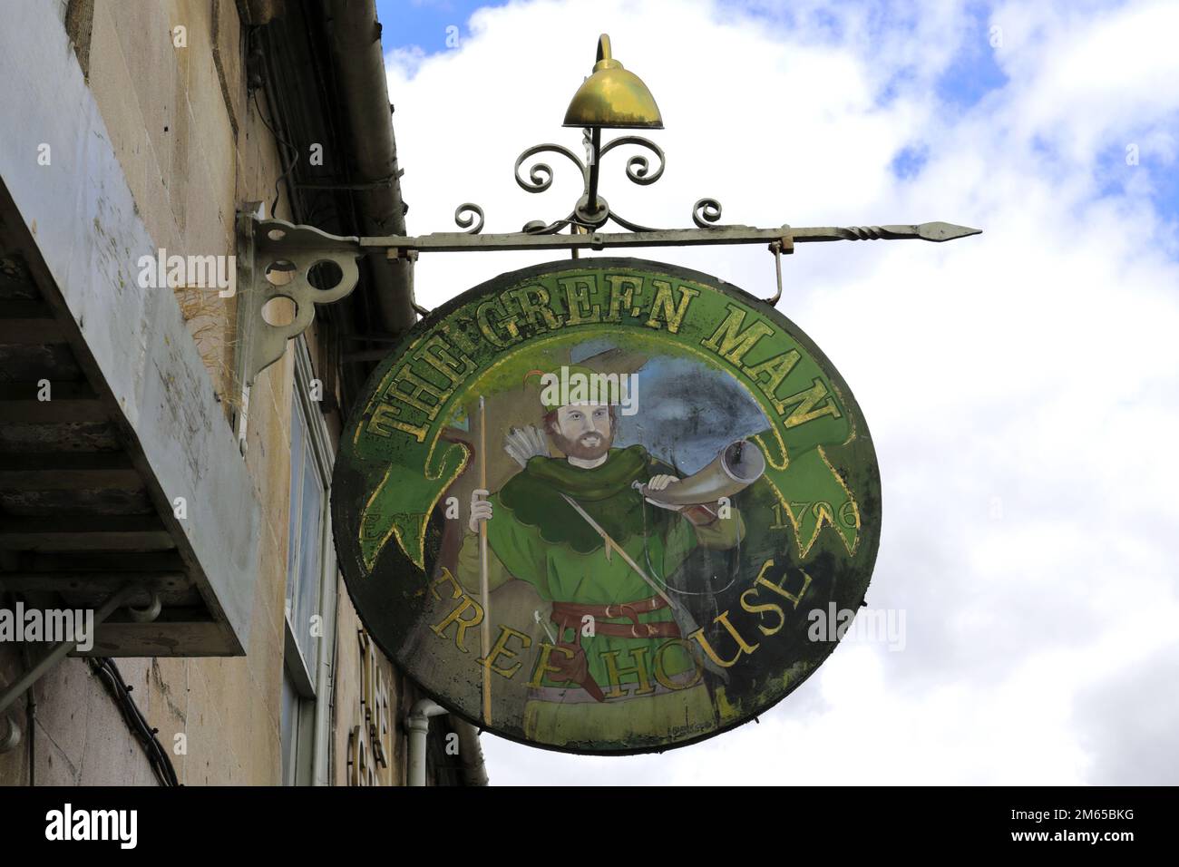 The Green Man pub ; Scotgate, Stamford Town, Lincolnshire County, Angleterre, ROYAUME-UNI Banque D'Images