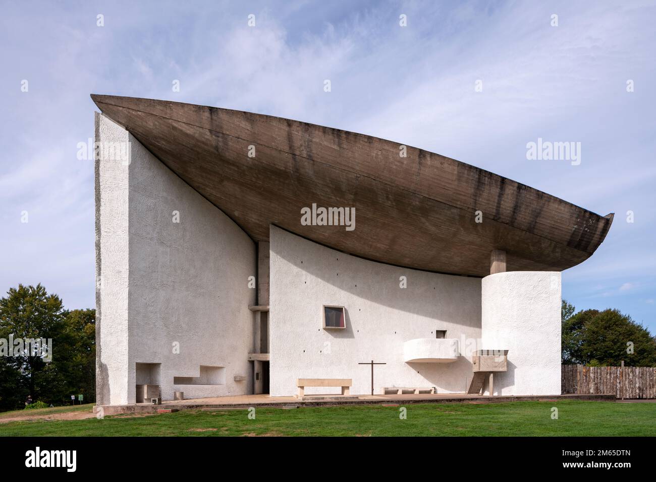 Ronchamp, Chapelle notre-Dame-du-Haut de Ronchamp, 1950-1955 von le Corbusier erbaut Banque D'Images