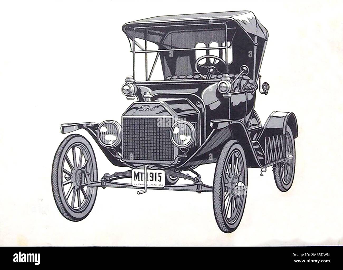 Ford modèle T. Illustration de 1915. Banque D'Images