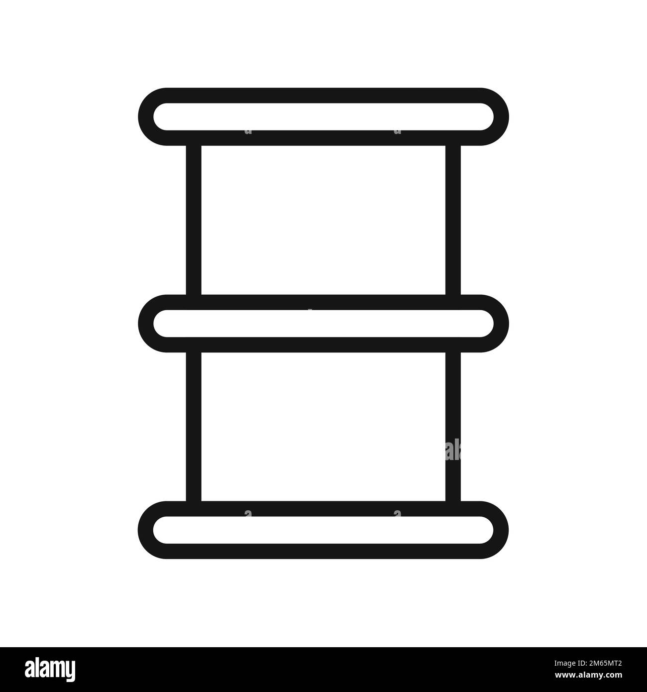 Icône de ligne de déchets toxiques isolée sur fond blanc. Icône fine et plate noire sur un style moderne. Symbole linéaire et contour modifiable. Simple et pixel Illustration de Vecteur