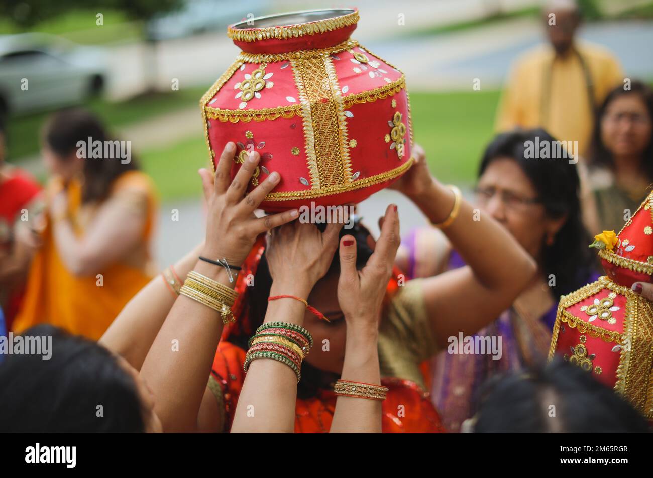 cérémonie de mariage indienne cérémonie hindoue de l'islam personnalisée pour la mariée et le marié Banque D'Images